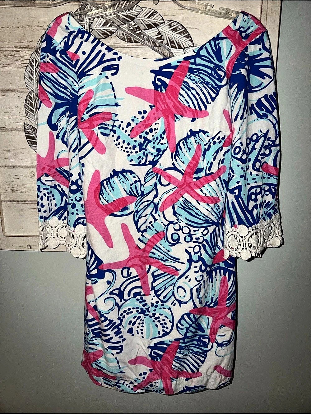 Lilly Pulitzer Abstract Print Mini Dress she shell XS